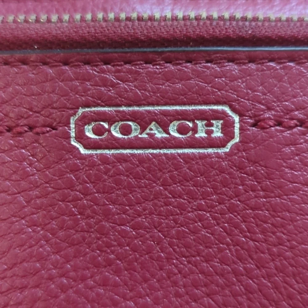 Coach Red Leather Wallet/Wristlet
